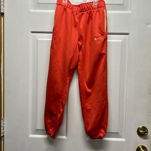 Nike Dri-Fit Therma Training Pants Girl’s Small Orange/Peach